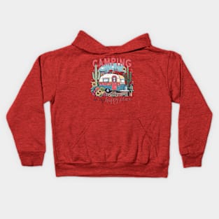 Camping Is My Happy Place Kids Hoodie